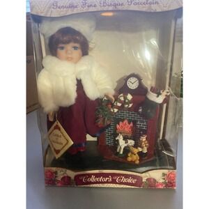 Collector's Choice Fine Bisque Porcelain Doll Christmas ‎ Limited Edition